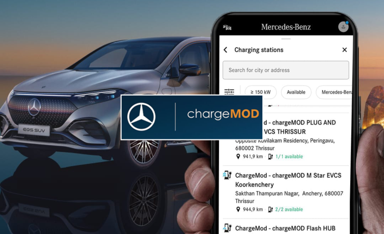 മെഴ്സിഡസ് ബെൻസുമായി കൈകോർത്ത് ചാർജ്മോഡ്; രാജ്യത്തെ ഇവി ചാർജിംഗ് സൗകര്യങ്ങൾ മെച്ചപ്പെടുത്തുക ലക്ഷ്യം